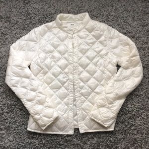 Uniqlo White Quilted Down Jacket